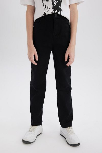 DeFacto Boy's Straight Leg Basic Straight Gabardine Trousers X4224A625Sm