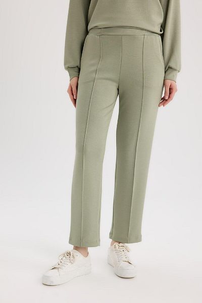 DeFacto Κανονική εφαρμογή Strechy Waist Basic ίσιο παντελόνι με τσέπες E1954AX25SP