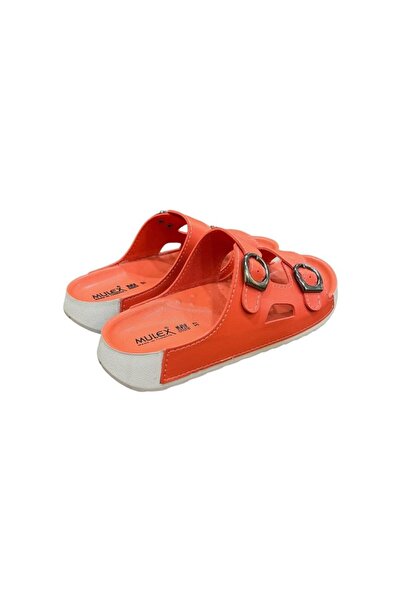 Liger Ανατομικές άνετες γυναικείες παντόφλες - Διπλό λουράκι, πόρπη, μοτίβο λουλουδιών ρόδι NAR