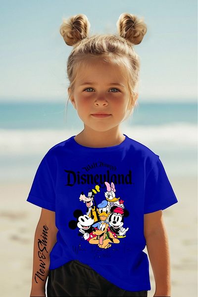 New Shine 1 tricou este un cadou pentru achiziții de 6 și mai sus în coș - Tricou pentru copii oversize imprimat Disneyland