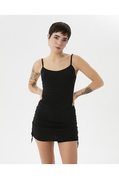 Ayma Active Μαύρο φόρεμα με κορδόνι