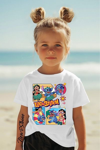 New Shine ΠΑΙΔΙΚΟ T-SHIRT LILLO AND STITCH PRINTED OVERSIZE