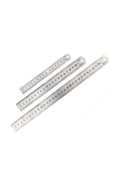 KRAF Steel Ruler Set 3 Pieces with cm and Inc Measurements (15-30-50cm)