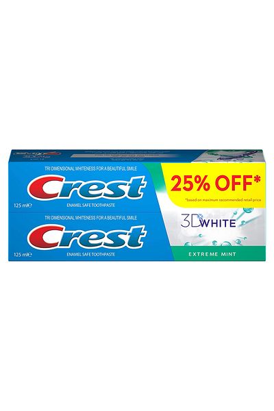 CREST كرست معجون اسنان بياض 3دي قوة النعناع 25% 125مل