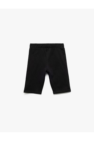 Koton Cotton Elastic Waist Basic Short Leggings