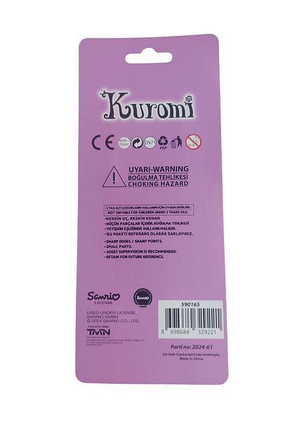 GENC DIJITAL BASKI Kuromi 2 Piece Pen and Eraser Set