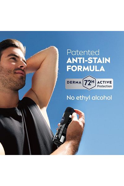 NIVEA NIVEA MEN Invisible Power Antiperspirant Spray 150ml Pack of 3