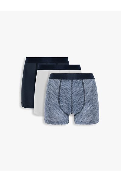 Koton Multicolored Patterned Cotton 3-Piece Men's Boxer Set