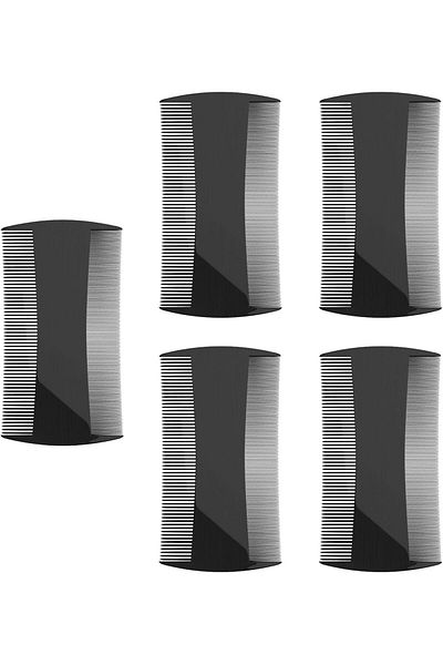 COOYA 5 Pcs Double-Sided Pocket Comb,Compact & Portable,Fine-Toothed,for Men's Hair Beard,Sideburns
