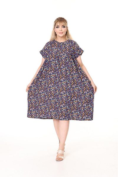 mervemoda Women's Plus Size Summer Woven Dress Tunic