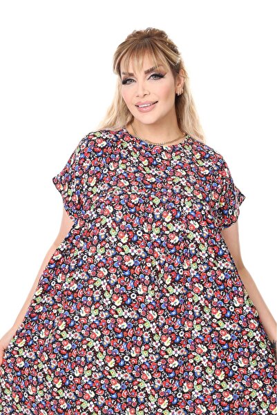 mervemoda Women's Plus Size Summer Woven Dress Tunic