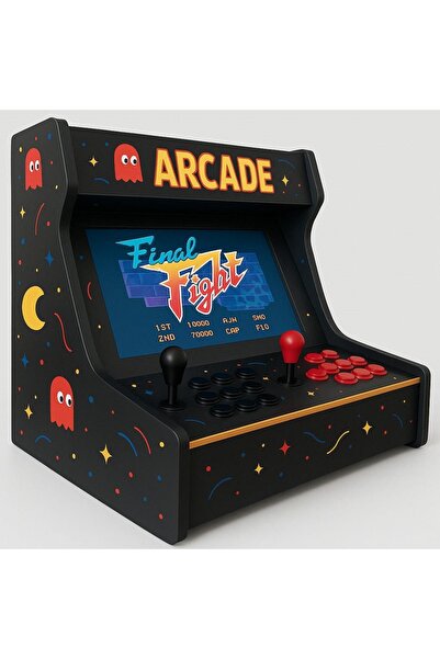 md Atari Makinası 48 Ekran 3000 Oyunlu Arcade - 2 Player Arcade Machine