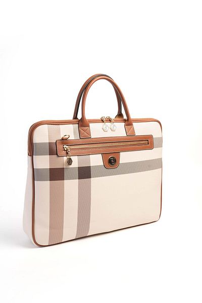 Silver Polo Silver & Polo Cream - Tan Sp1175 Women's Laptop & Briefcase