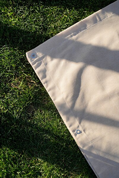 ALTINPAMUK Μπεζ Απλό Elite Κουρτίνα Μπαλκονιού - Επιλογή Enxboy ''ματιές'' Μουσαμάς