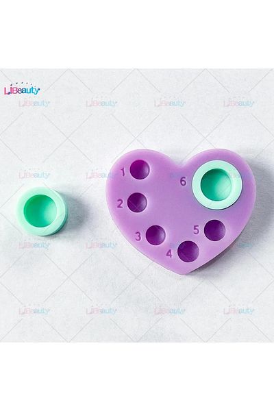 Choice Love-Purple Libeauty 1 Pcs Mini Silicone Palette 6 Function Tray For Lash Lift And Tint Brow Laminat