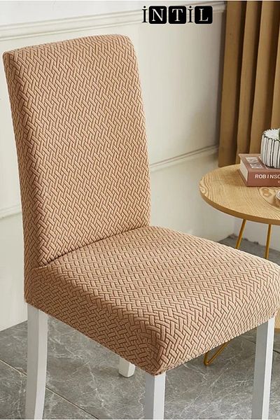 intil Κάλυμμα καρέκλας Coffee Color - 1 Κάλυμμα καρέκλας με λάστιχο και Lycra