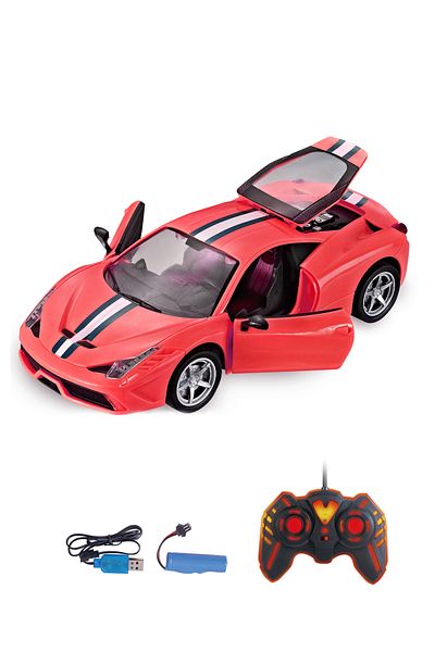 PLAYZO High-Speed Remote Control Sports Car with Opening Doors Rechargeable RC Racing Car