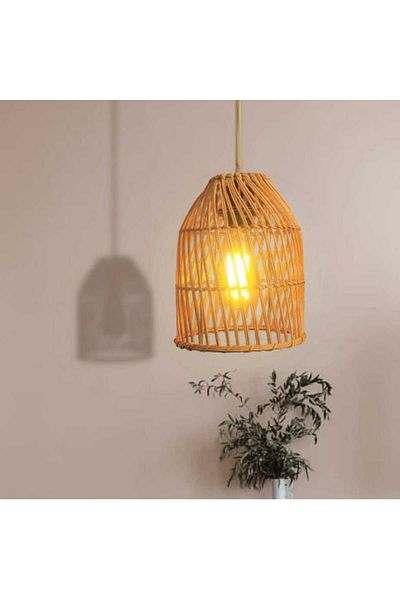 Happy Light Single Hanger Rustic Rattan Design
