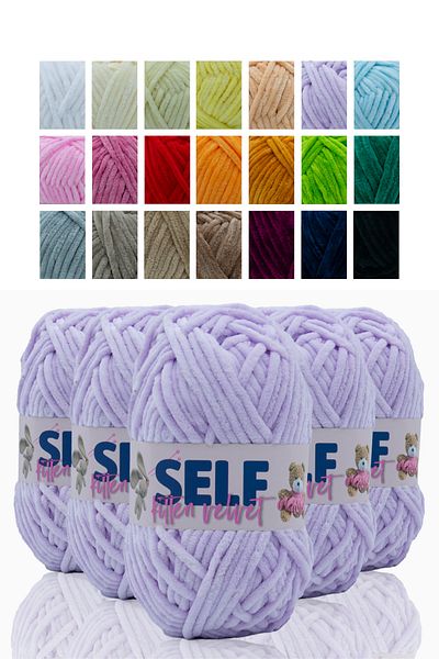 Self Lilac Velvet Kitten Velvet - Amigurumi Παιχνίδι κουβέρτα και πλεκτό χέρι