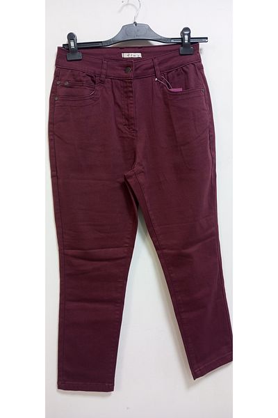 AKŞEN GİYİM Plus Size High Waist Lycra Cotton Linen Pants