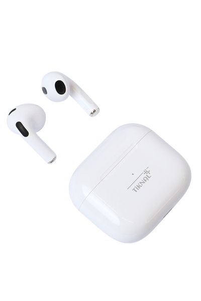 Tiknal |Earbuds 4 Crystal clear sound, battery life of up to 10H, USB-C , noise reduction | White