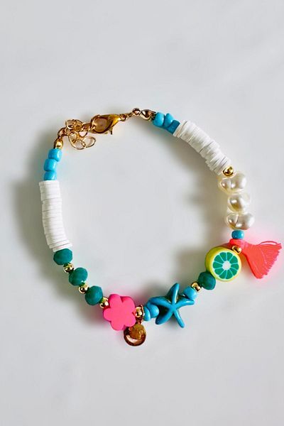 PETEK AKSESUAR Fimo Sea Star Baroque Tassel Bracelet