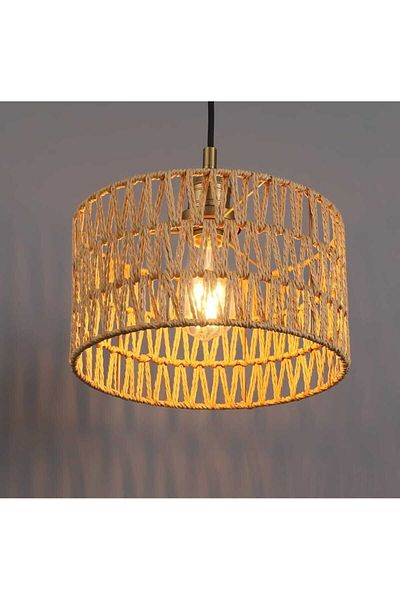 Happy Light Single Hanger Rustic Rattan Design