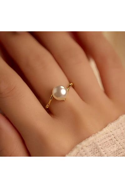 Ayzen Adjustable Pearl Ring