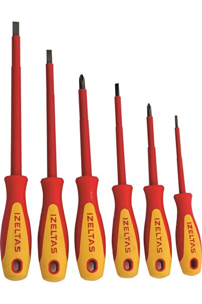 İzeltaş İzeltaş 4140 00 9106 6'lı Elektrikçi Izoleli Tornavida Seti 1000 V