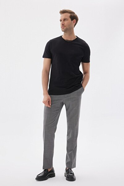 odelon Slim Fit Slim Fit Crew Neck 100% βαμβακερό πακέτο μπλουζών 3 τεμαχίων Μαύρο - Μαύρο - Μαύρο