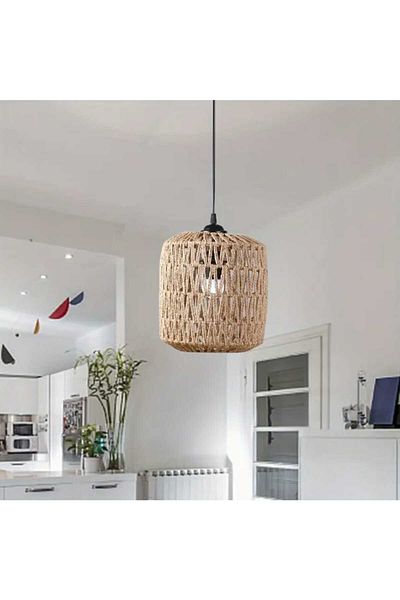 Happy Light Single Hanger Rustic Rattan Design