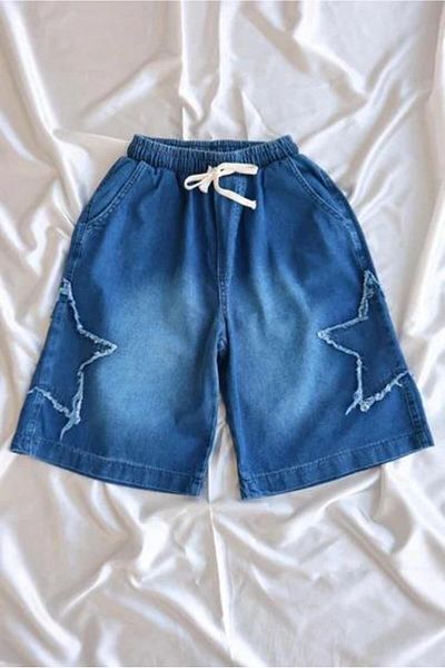 Köstebek Τζιν κοντό σορτς Navy Blue Star Streetwear