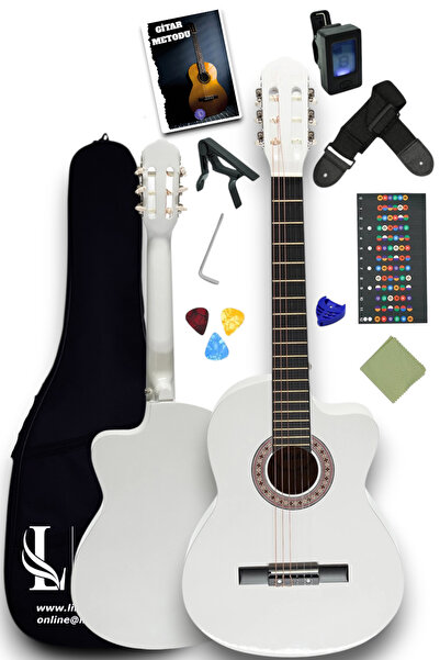 Genel Markalar CG-3901WH Klasik Gitar 4/4 Sap Ayarlı Kesik Kasa Full Set