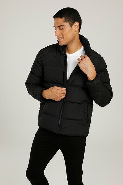 Kinetix Alarık Coat Black Daily Puffer Ανδρικό παλτό