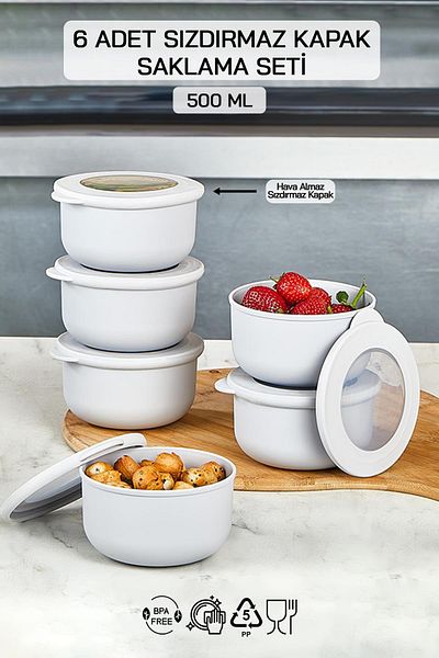 HOMENIVA 12 Pieces Quality Storage Container with Leak-Proof Lid, Bowl with Leak-Proof Lid