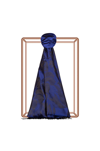 ipekevi Safir Has Bahçe Desenli Ipek Şal