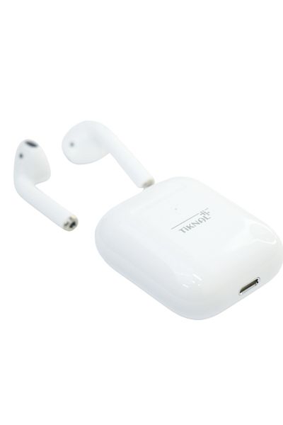 Tiknal |Earbuds clear sound, battery life of up to 10H, USB-C charging, noise reduction | White