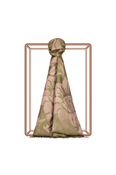 ipekevi Μεταξωτό σάλι με μοτίβο Οθωμανικού Πράσινου Νεβ Κήπου