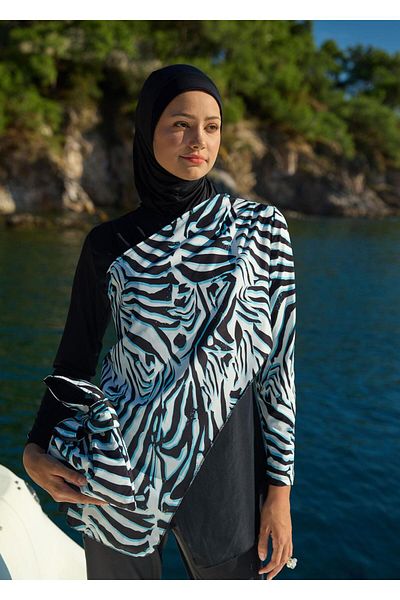 Mayovera Hijab Swimsuit Top - Zebra