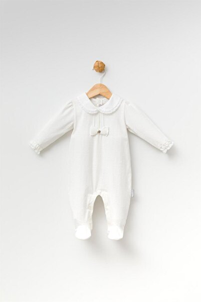 Babydola جمبسوت للفتيات الصغيرات بياقة فيونكة-13733