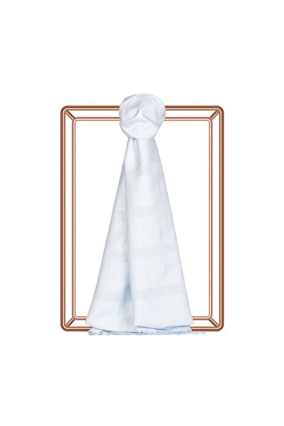 ipekevi Şal de mătase cu jaluzele mono albastru bebeluş