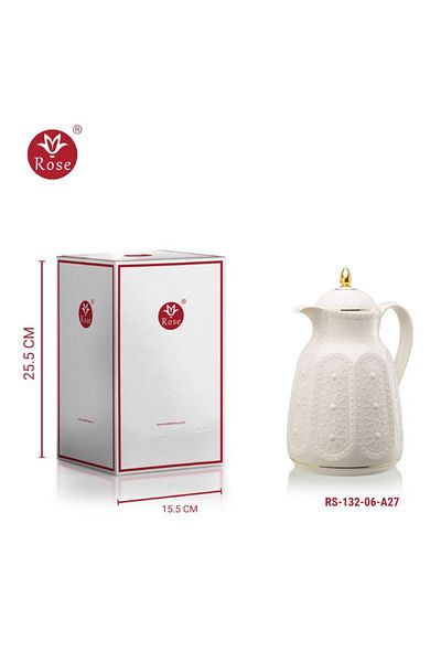 Rose Rs-132- Half-liter thermos for tea with an Islamic rose pattern (650) ml