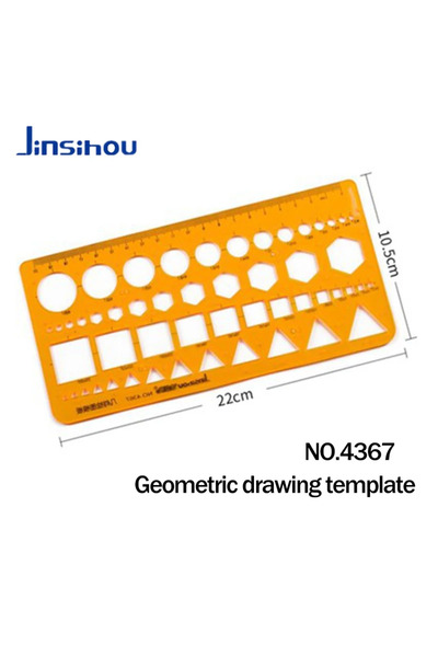 Choice NO.4367 Circle Template Durable K Resin Oval Measuring Ruler Digital Drawing for Furniture Architect