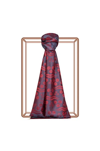 ipekevi Smoked Çintemani Patterned Silk Shawl
