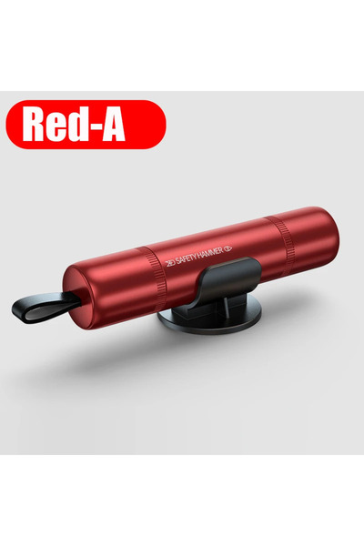 Choice3 Red-01 2 In 1 Car Safety Hammer Emergency Glass Breaker Cut The Seat ...