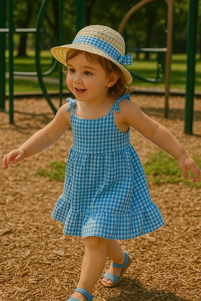 MİNYON BABY ROCHIE BEBE FATA ROCHIE DE VARA CU PĂLĂRIE