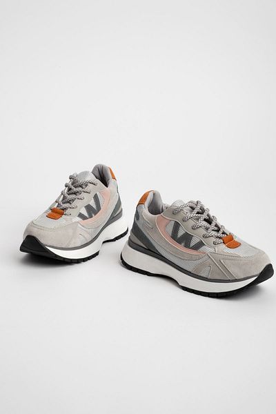 Lal Shoes & Bags Pantofi sport pentru femei Karmen din piele întoarsă-gri