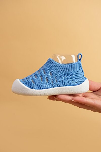Madamra Mavi Çocuk Bebek İlk Adım Ayakkabı