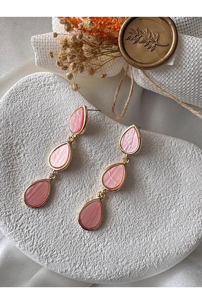 H&S AKSESUAR Design Drop Model Earrings