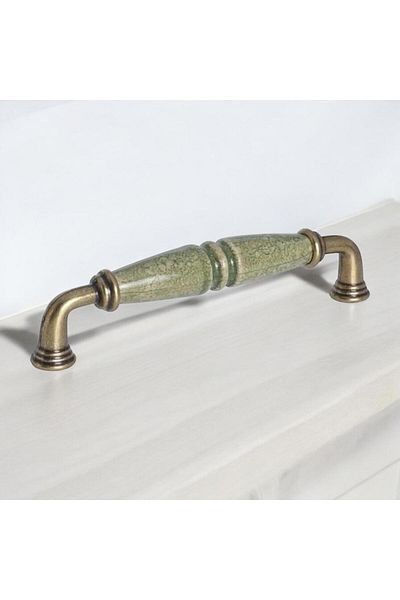 Porcellana Perla 12,8Cm-Porcelain Cabinet Drawer Furniture Handle Bathroom Kitchen Handle Kulb Child Handle Pearl 128mm -Stk0048